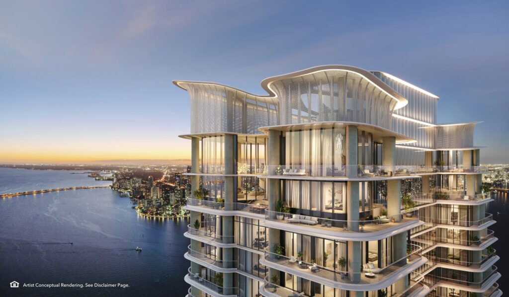 The Penthouse at The Residences at Mandarin Oriental Miami Unveiled, developer seeks 100M for the Penthouse standing atop the 850 foot tower